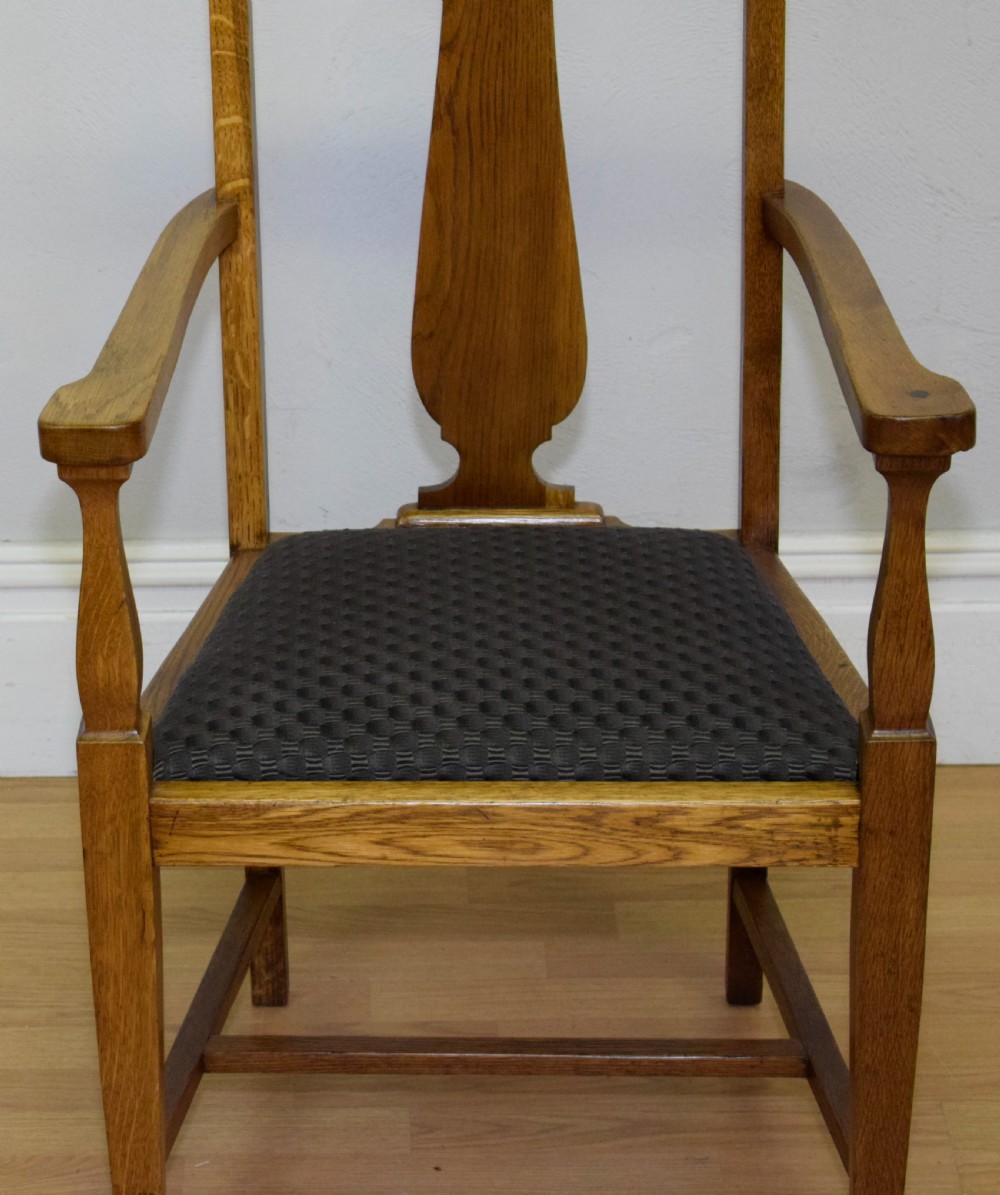 Arts & Crafts Oak Armchair View VI