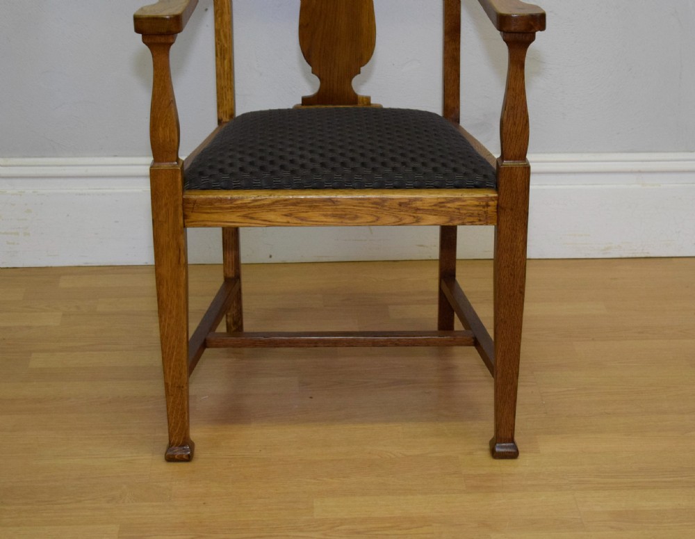 Arts & Crafts Oak Armchair View VIII