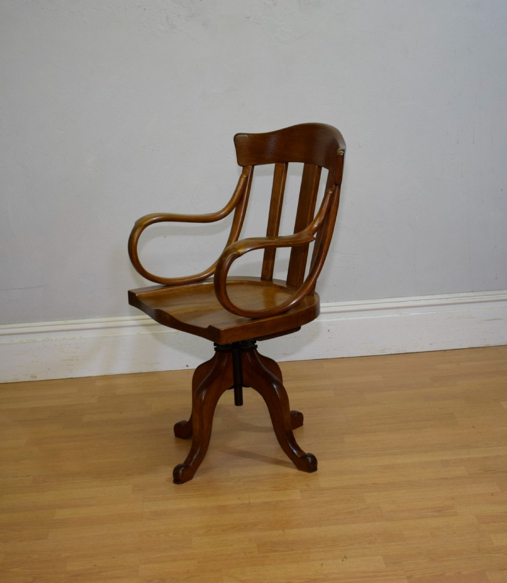 Antique Swivel Desk Chair View XI