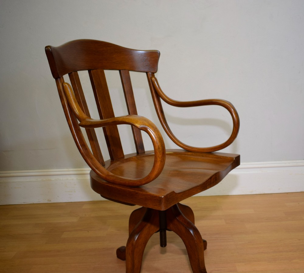 Antique Swivel Desk Chair View XXVI