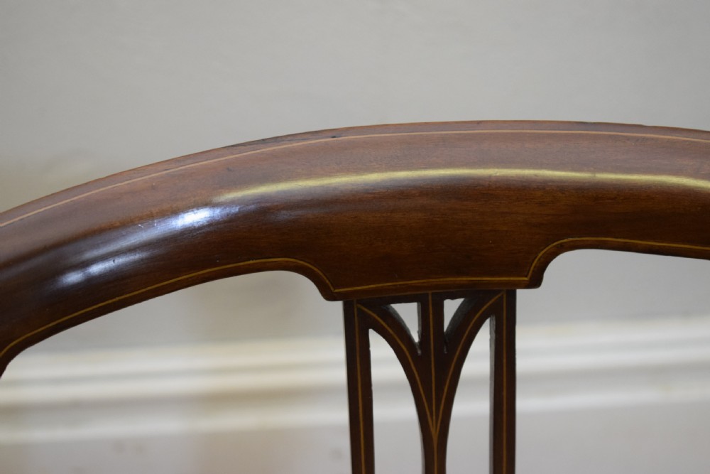 Pair of Edwardian Inlaid Tub Chairs View V