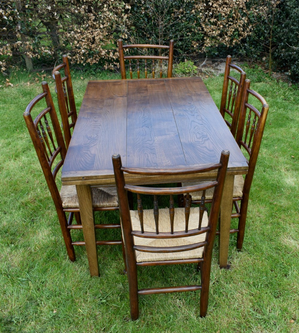 Farmhouse / Kitchen Dining Table & 6 Chairs View VI