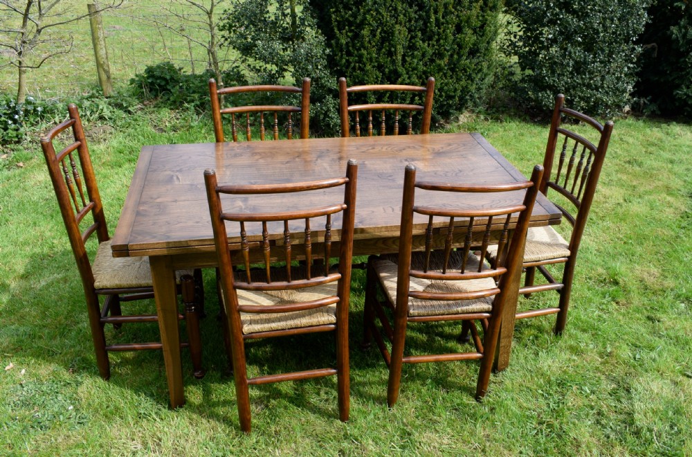 Farmhouse / Kitchen Dining Table & 6 Chairs View XI