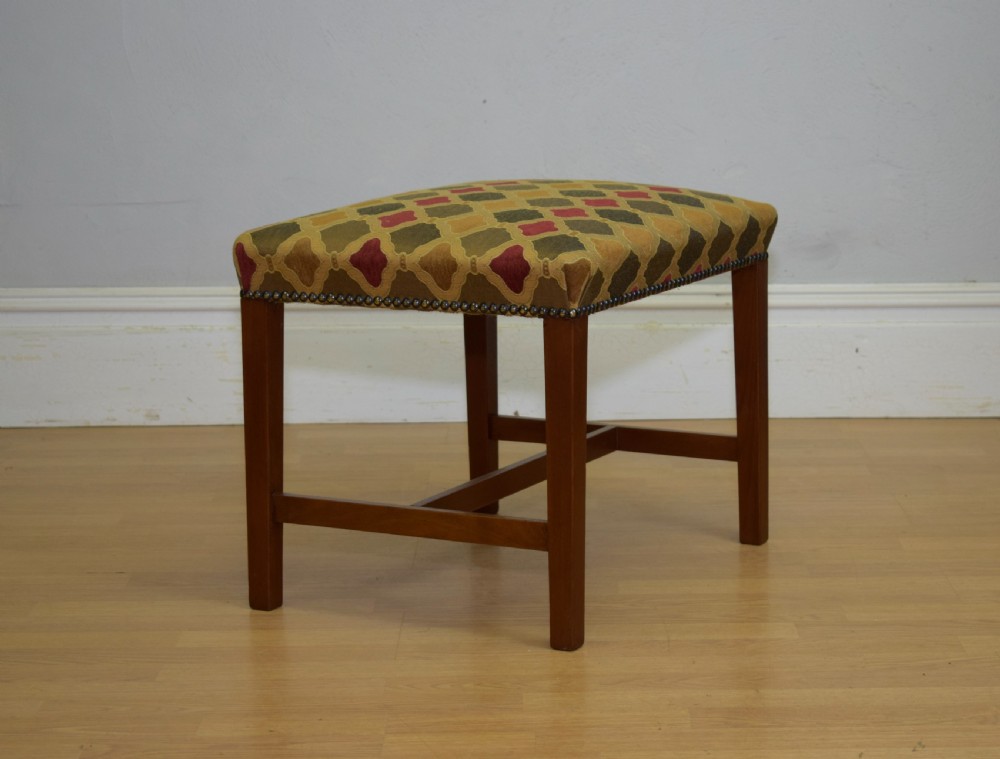 Upholstered Mahogany Stool View V