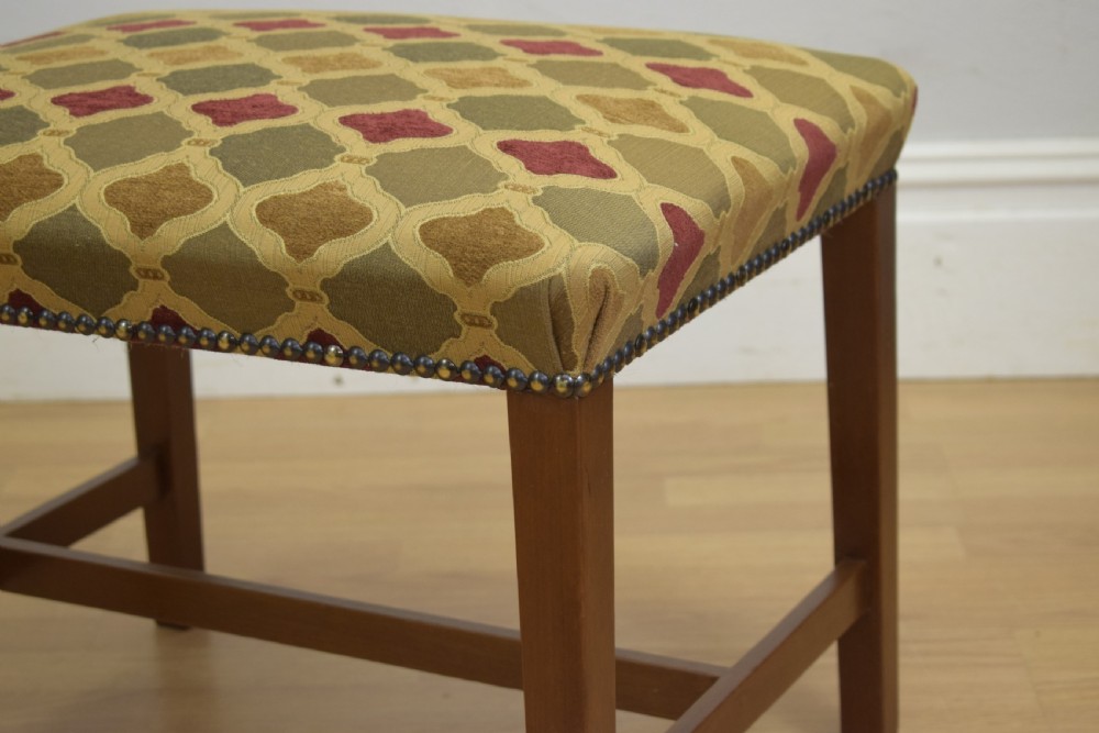 Upholstered Mahogany Stool View IX