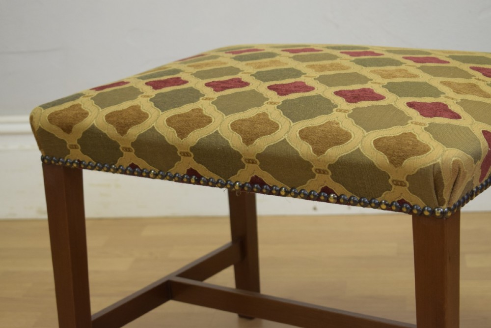 Upholstered Mahogany Stool View X