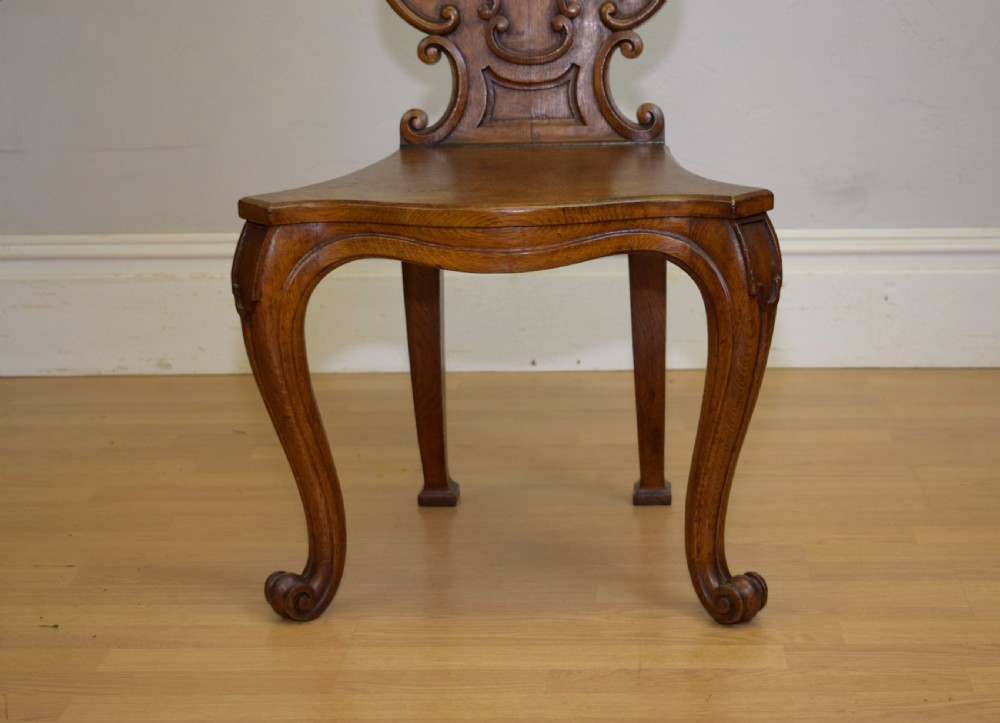 Antique Quality Oak Hall Chair View IV