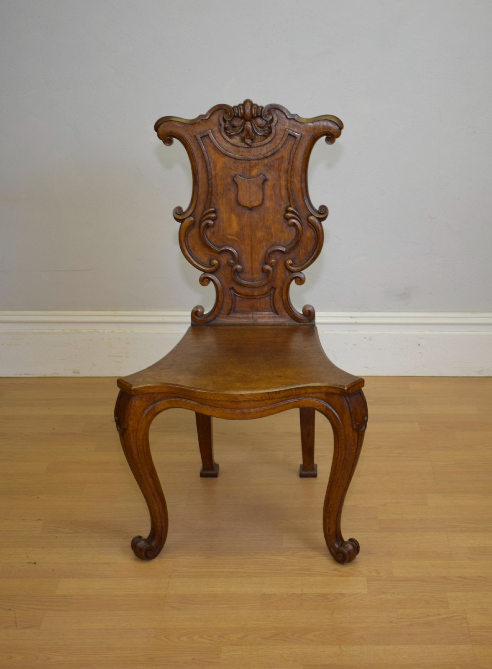 Antique Quality Oak Hall Chair View V