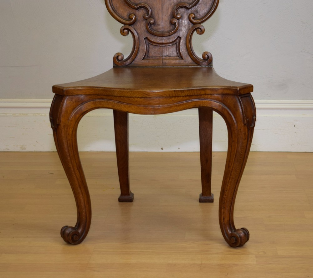 Antique Quality Oak Hall Chair View VI