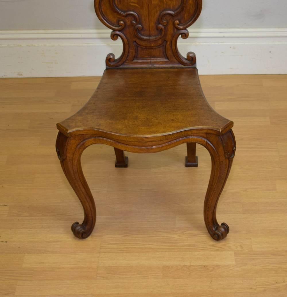 Antique Quality Oak Hall Chair View VII