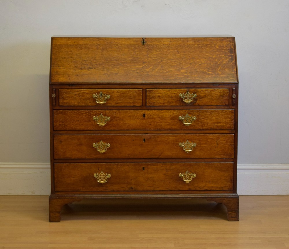 Georgian Period Oak Bureau View III