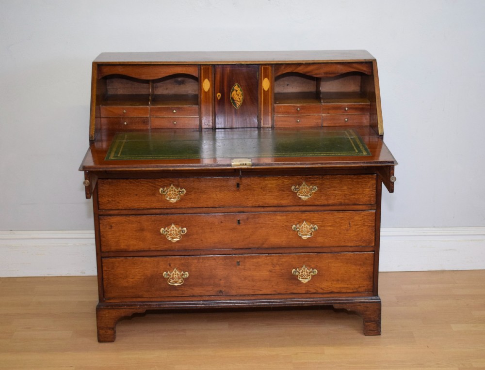 Georgian Period Oak Bureau View IV