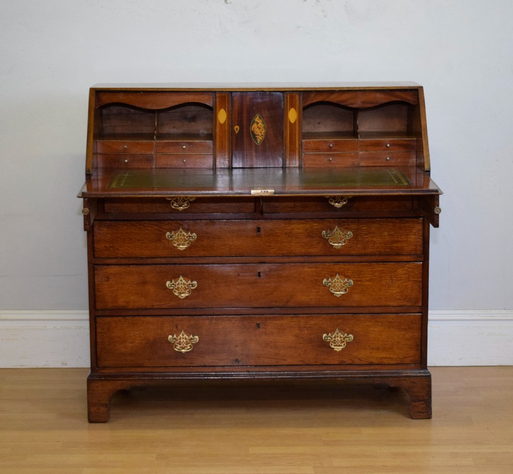 Georgian Period Oak Bureau View V