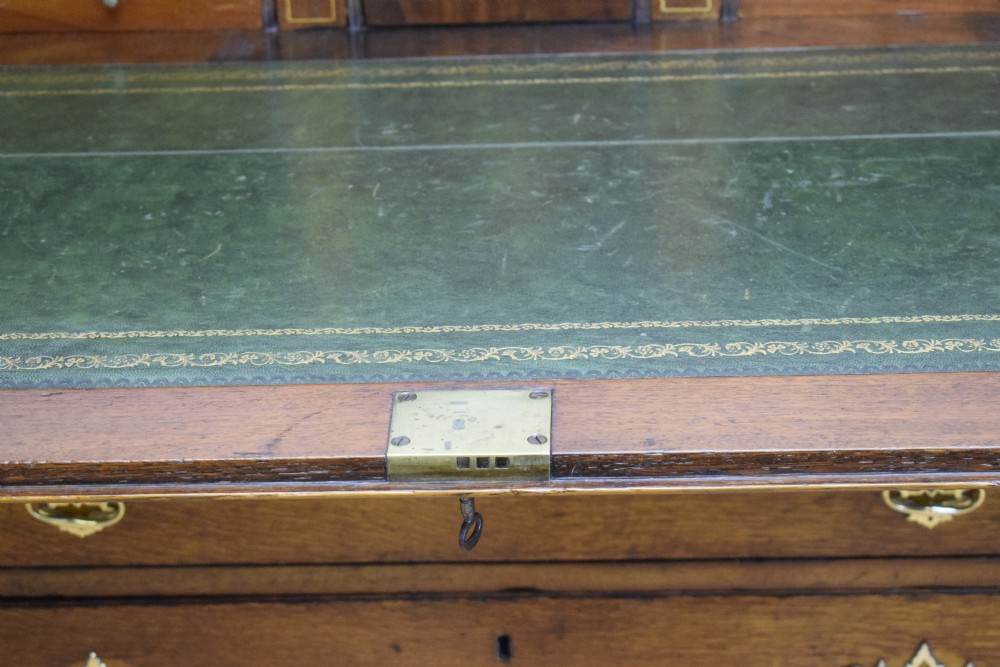 Georgian Period Oak Bureau View IX