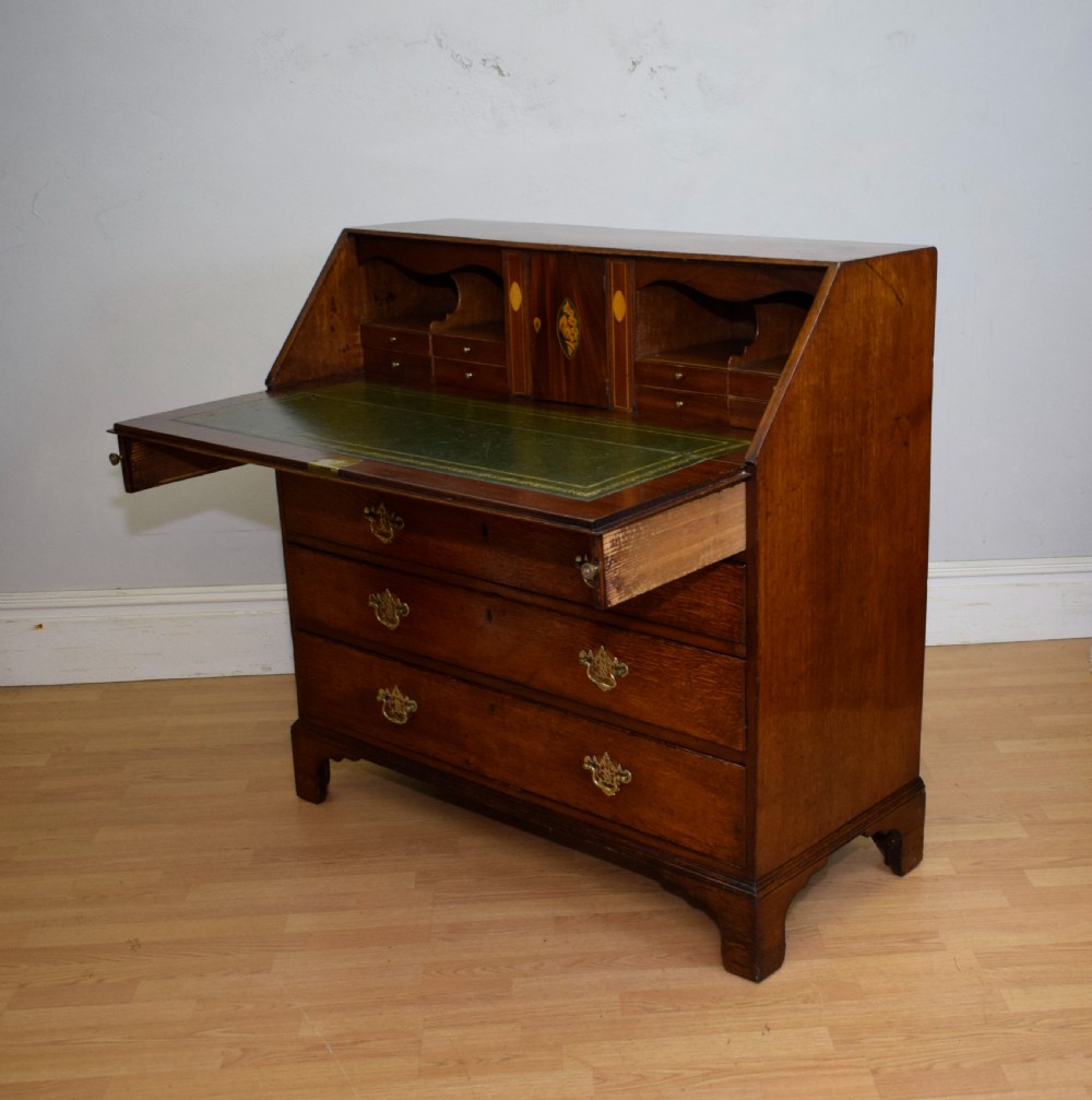 Georgian Period Oak Bureau View XI