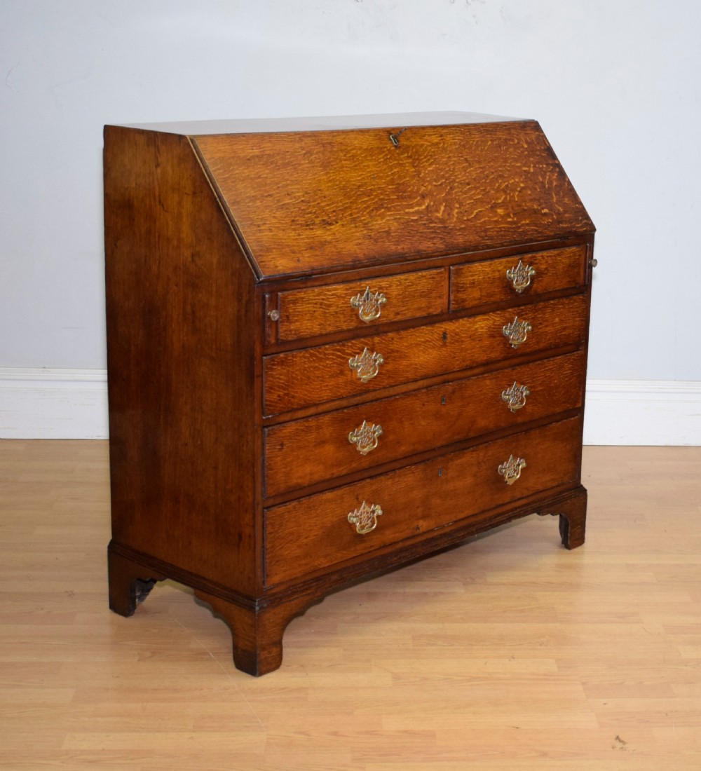 Georgian Period Oak Bureau View XIII