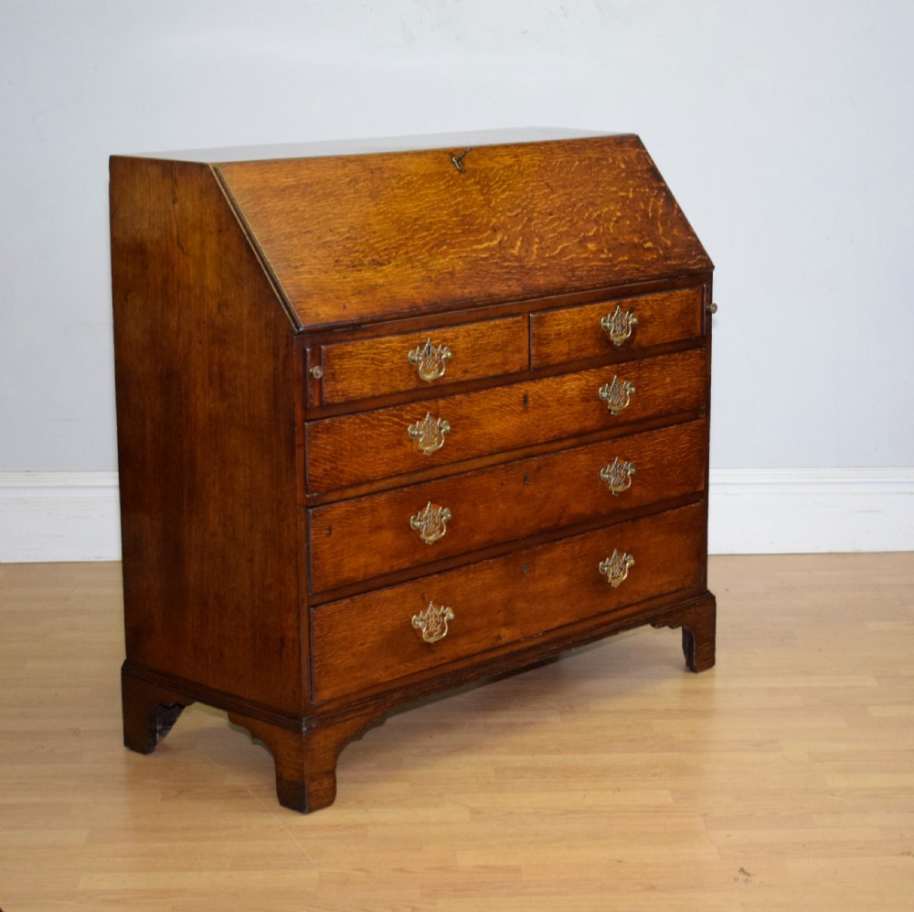 Georgian Period Oak Bureau View XIV