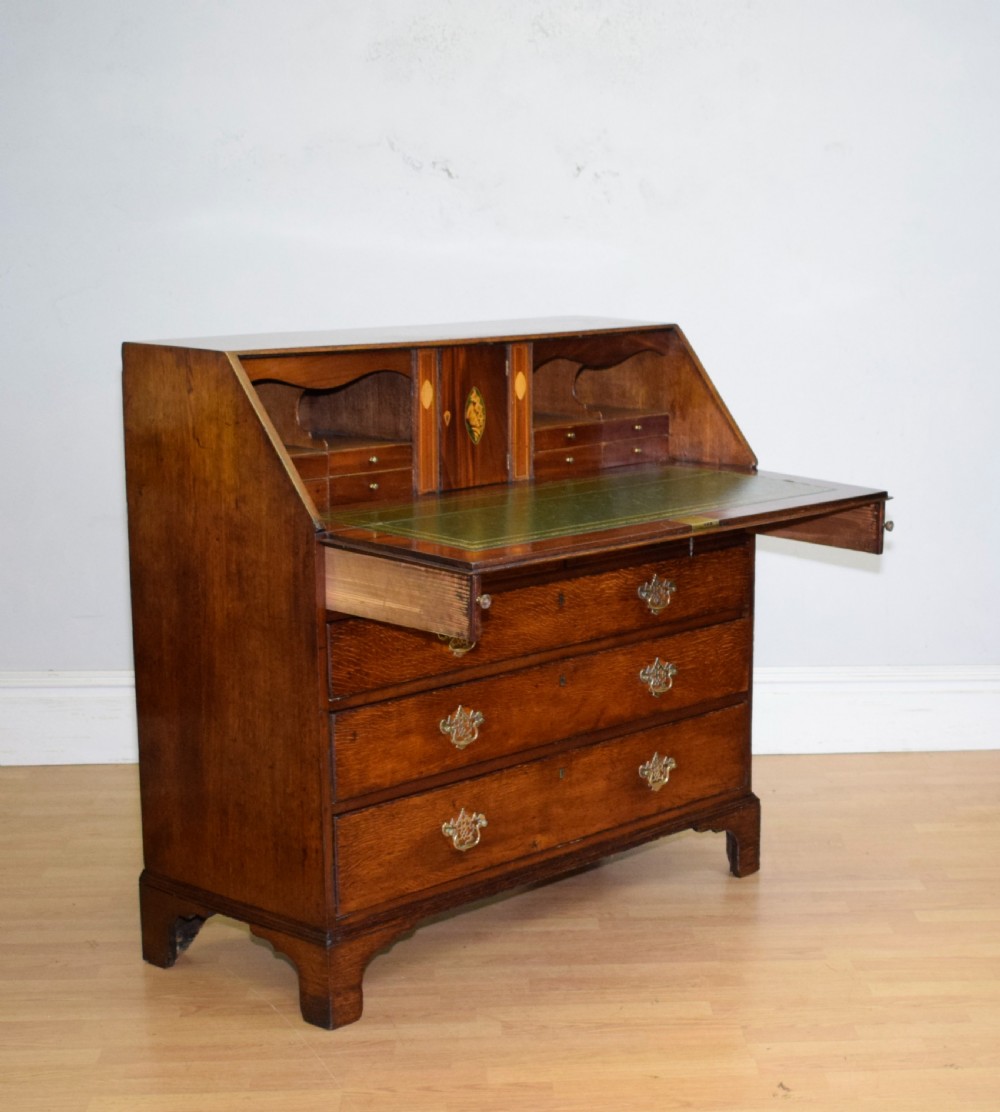 Georgian Period Oak Bureau View XVII