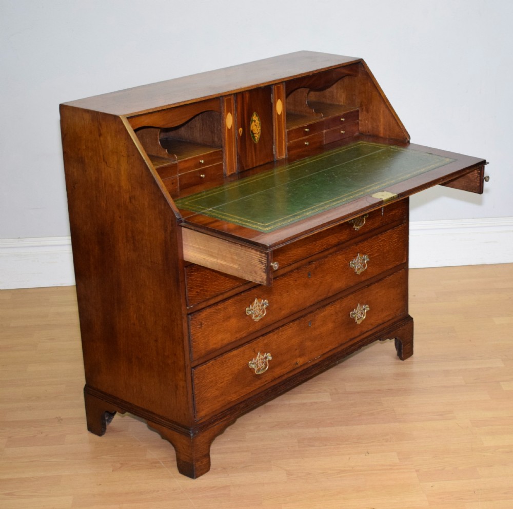 Georgian Period Oak Bureau View XVIII