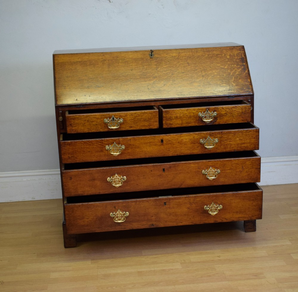 Georgian Period Oak Bureau View XIX