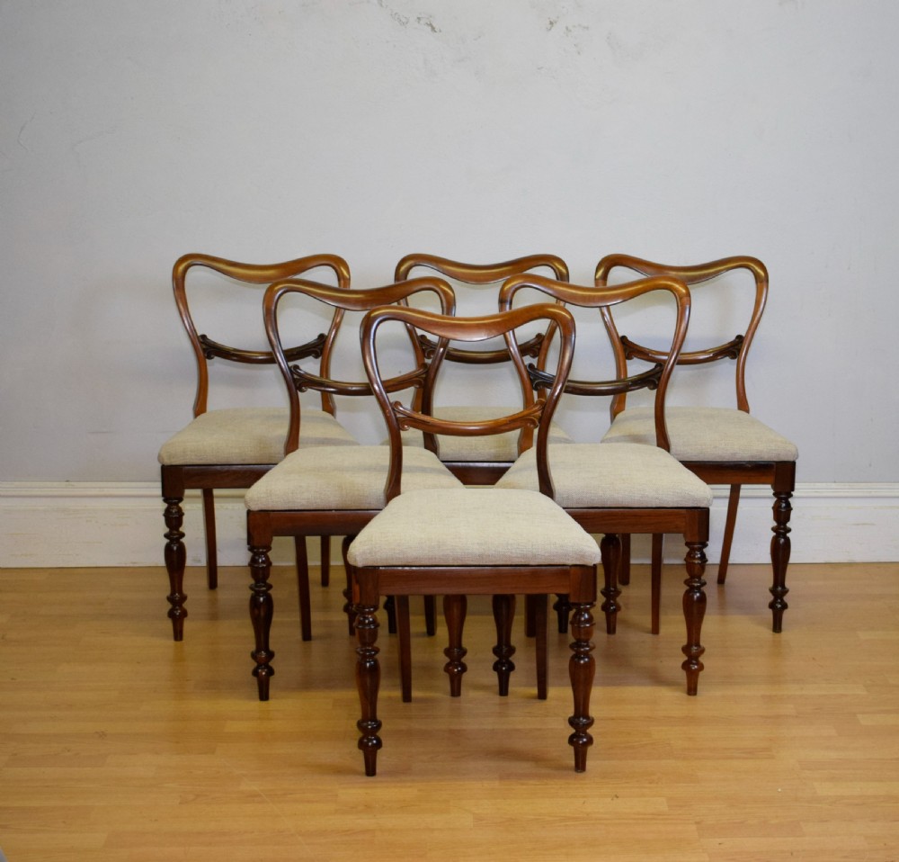 Set of 6 Rosewood Regency Dinning Chairs