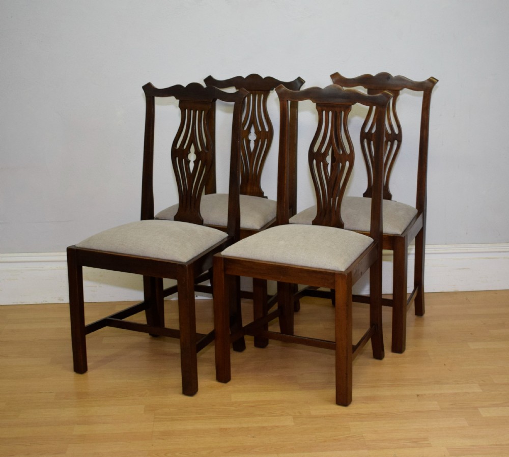 Antique Set Of 4 Georgian Style Dining Chairs View II