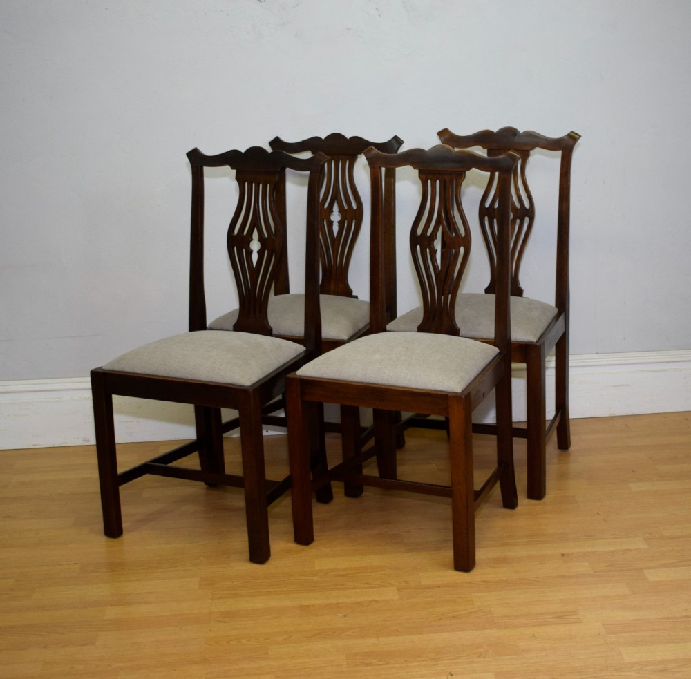 Antique Set Of 4 Georgian Style Dining Chairs View III