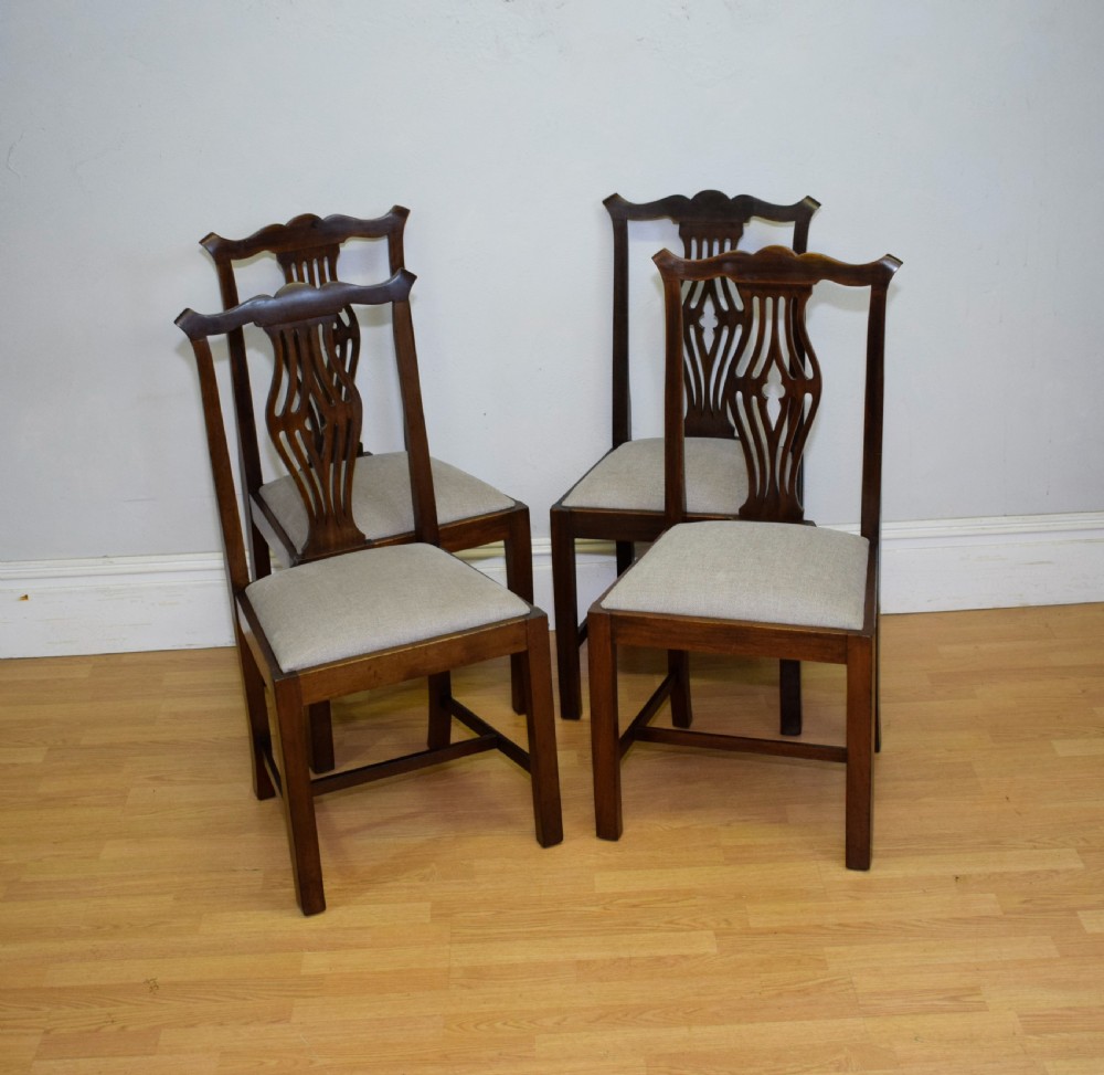 Antique Set Of 4 Georgian Style Dining Chairs View XIII