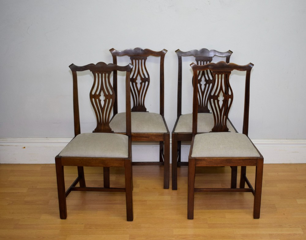 Antique Set Of 4 Georgian Style Dining Chairs View XIV