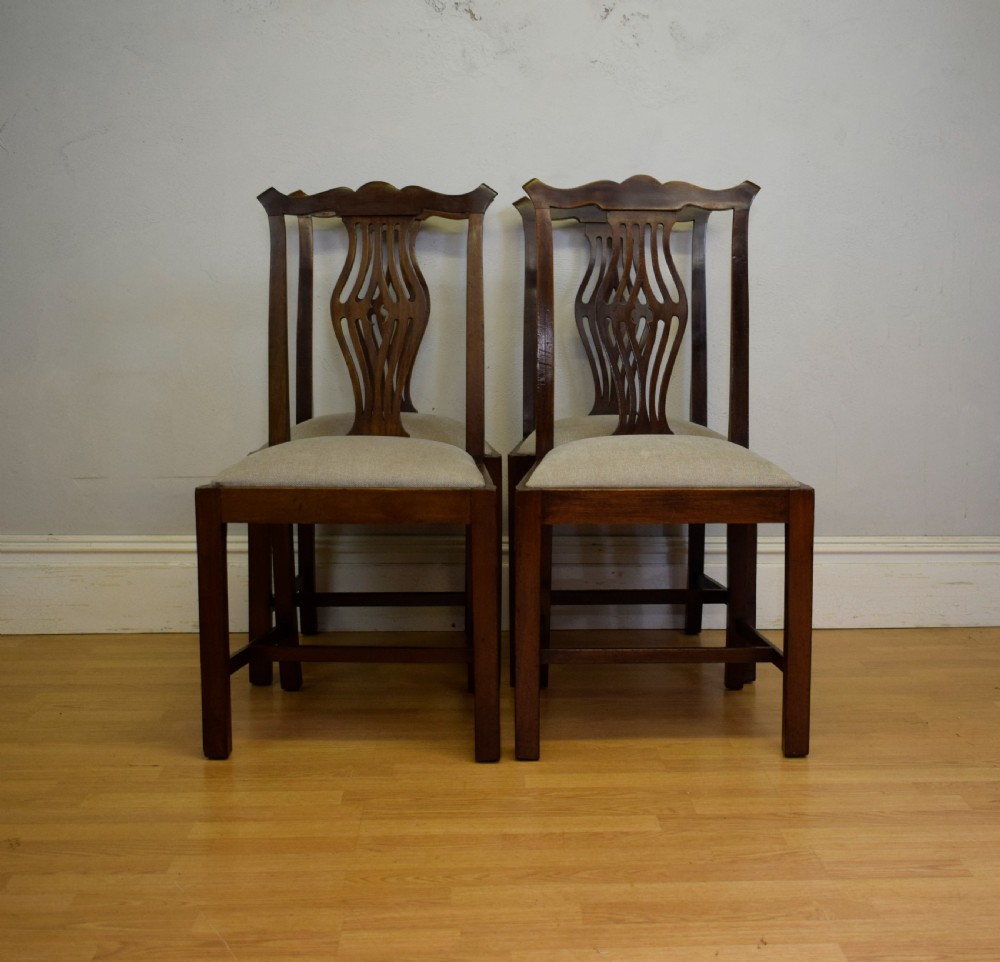 Antique Set Of 4 Georgian Style Dining Chairs View XV