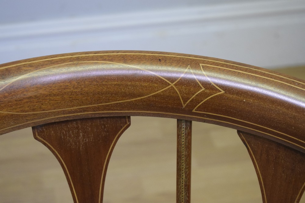 Antique Victorian Inlaid Tub Chair View IX
