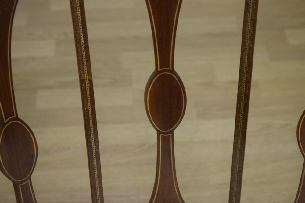 Antique Victorian Inlaid Tub Chair View X