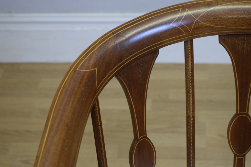 Antique Victorian Inlaid Tub Chair View XIV