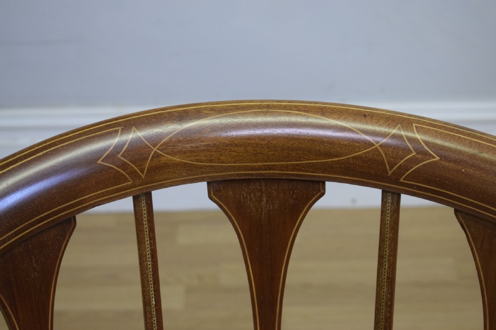 Antique Victorian Inlaid Tub Chair View XVI