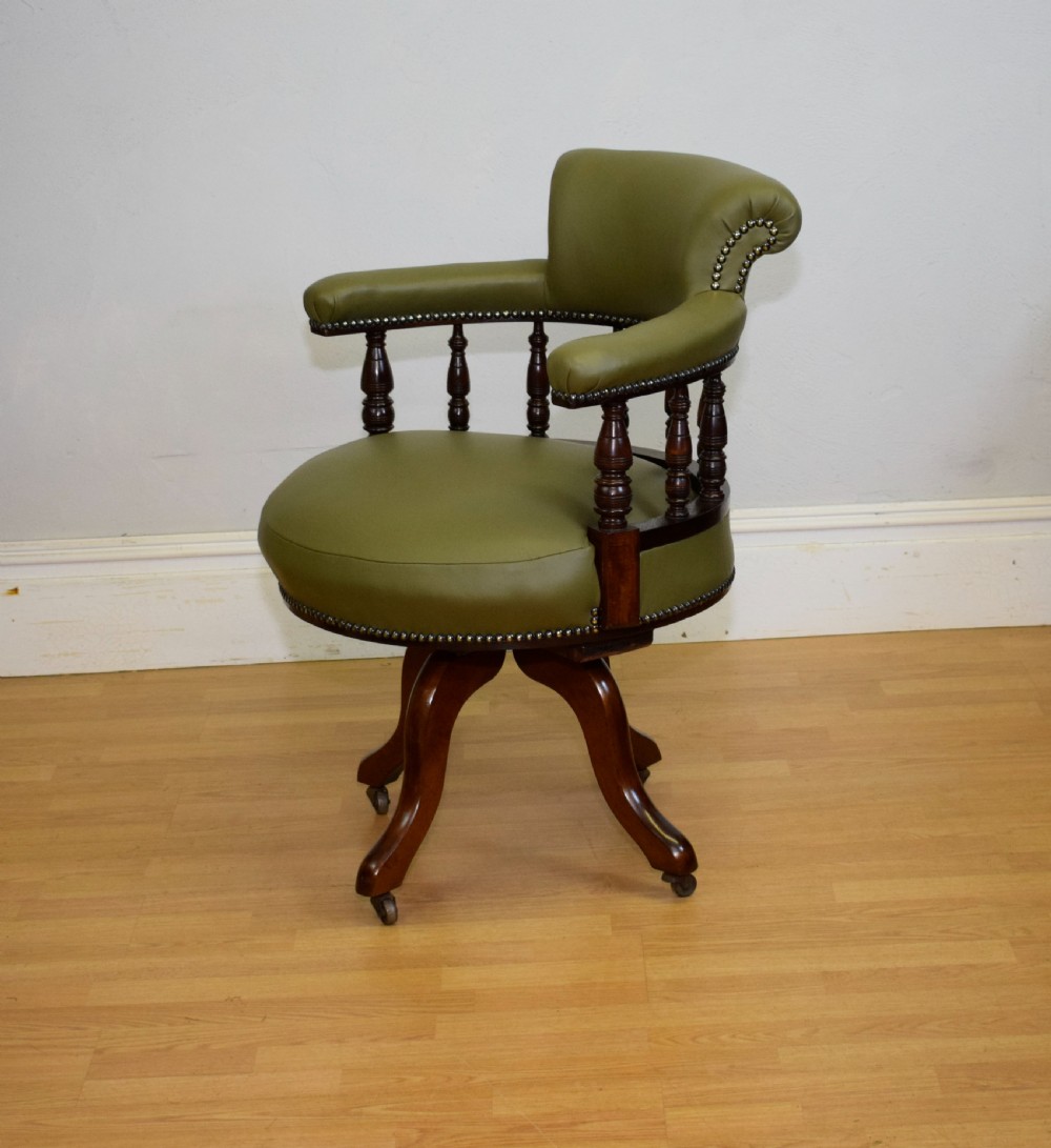 Antique Victorian Office Swivel Chair View VII