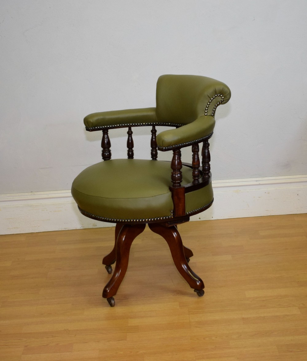 Antique Victorian Office Swivel Chair View VIII