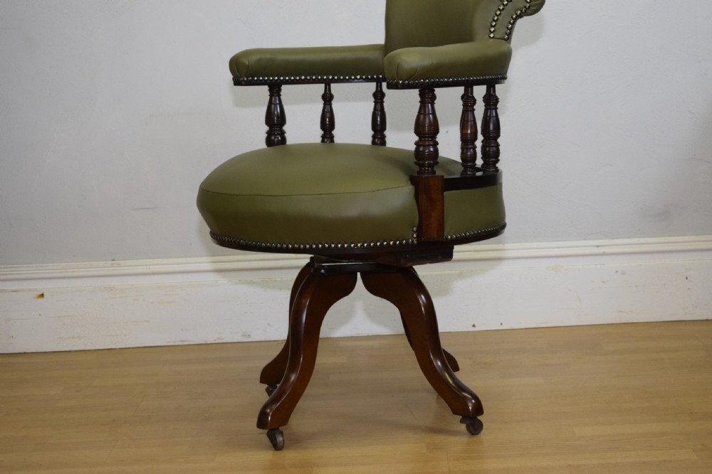 Antique Victorian Office Swivel Chair View IX