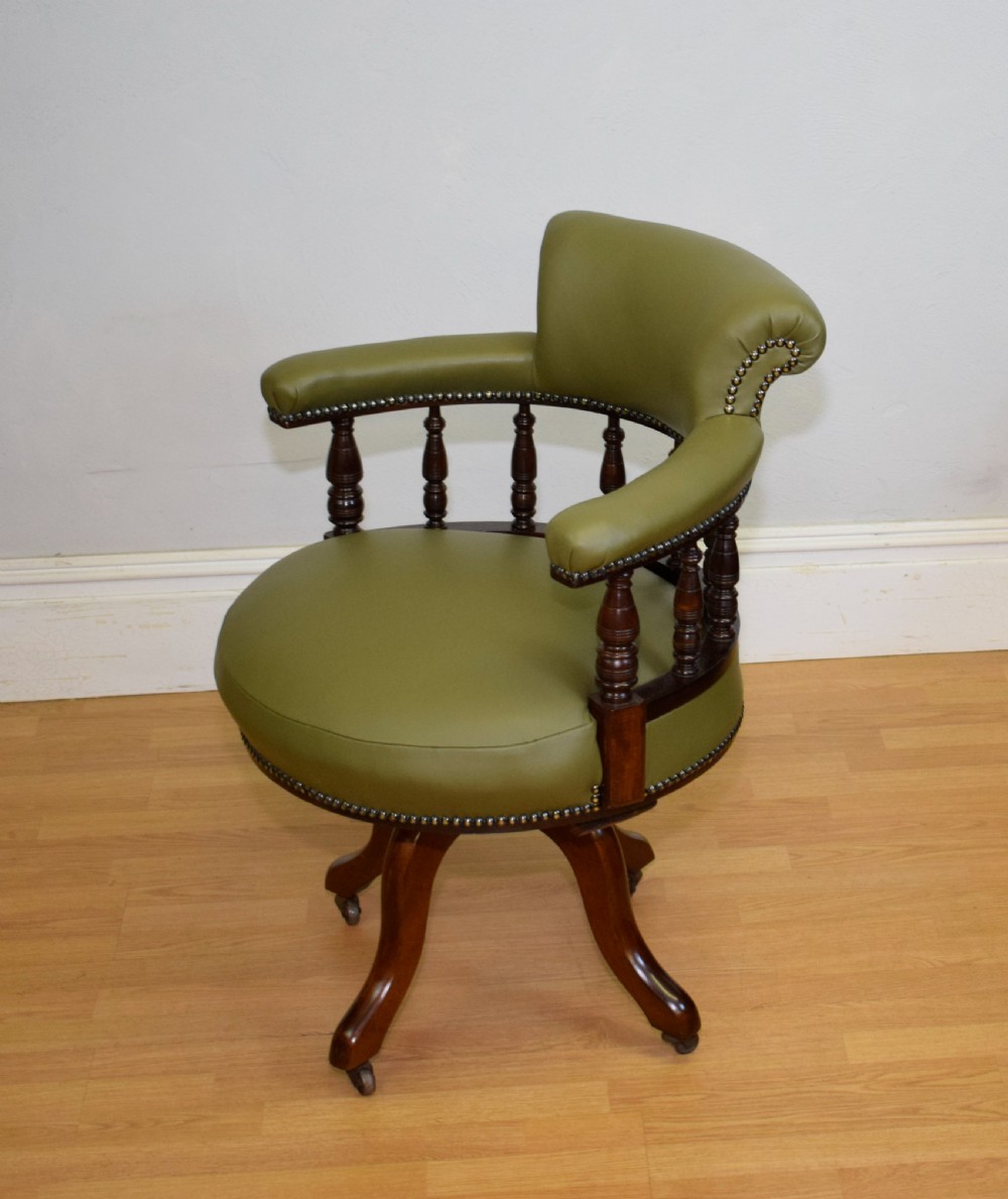 Antique Victorian Office Swivel Chair View XII