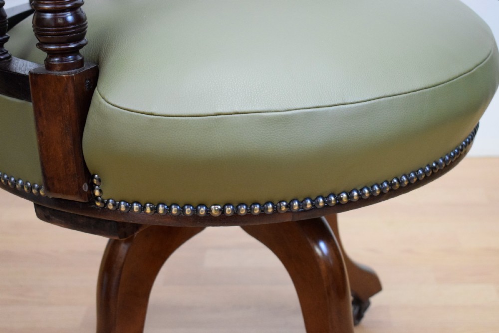 Antique Victorian Office Swivel Chair View XIX