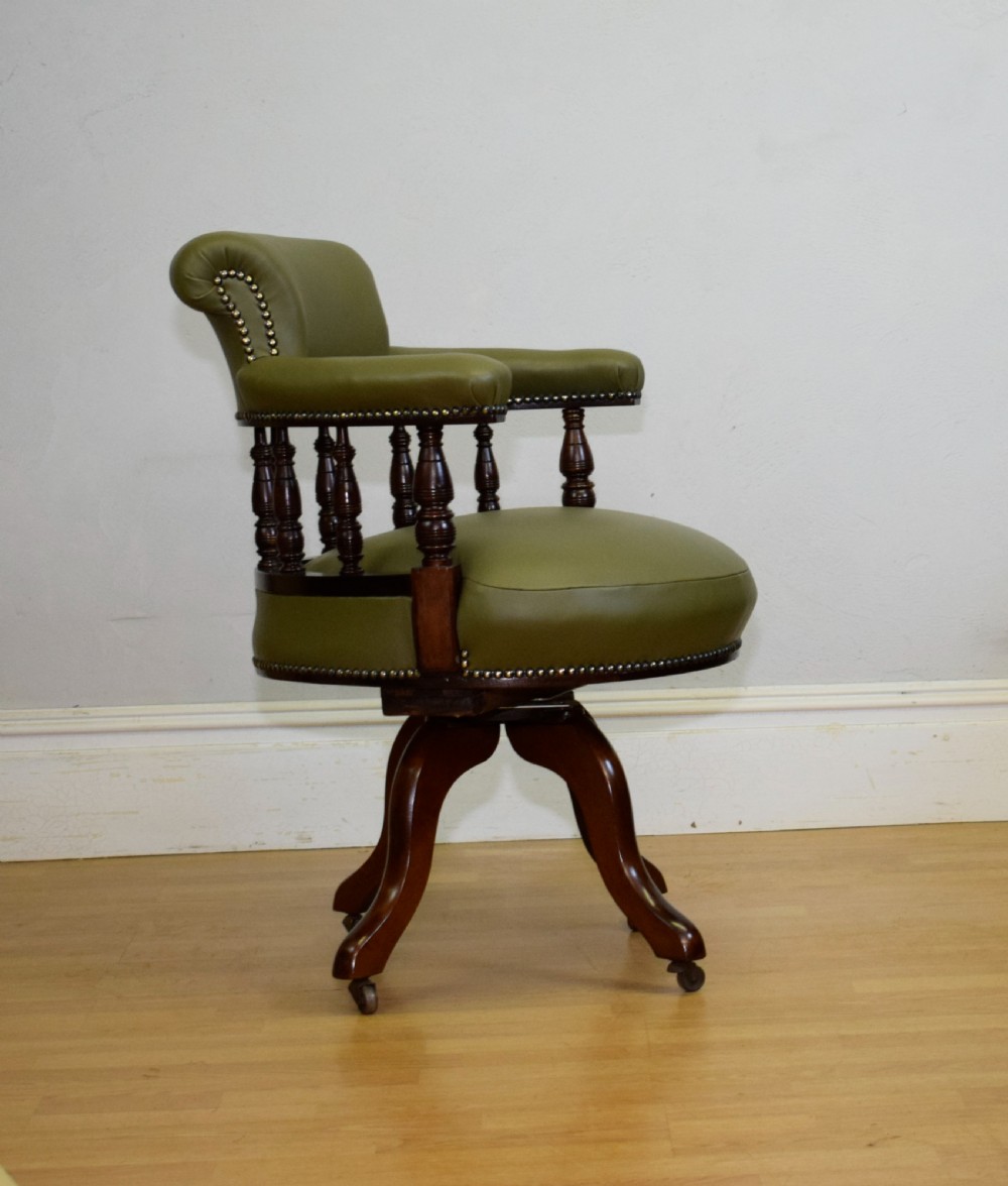 Antique Victorian Office Swivel Chair View XXI