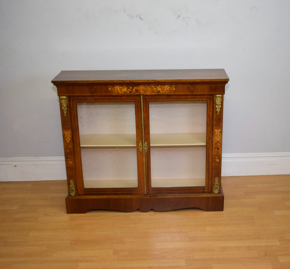 Victorian Walnut Inlaid Cabinet View III