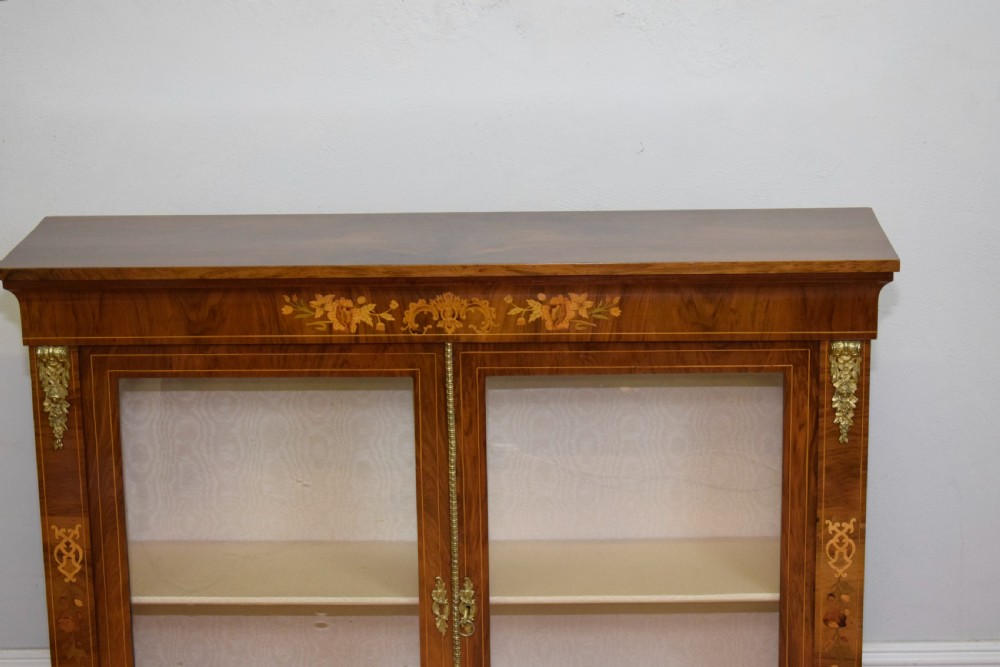 Victorian Walnut Inlaid Cabinet View V