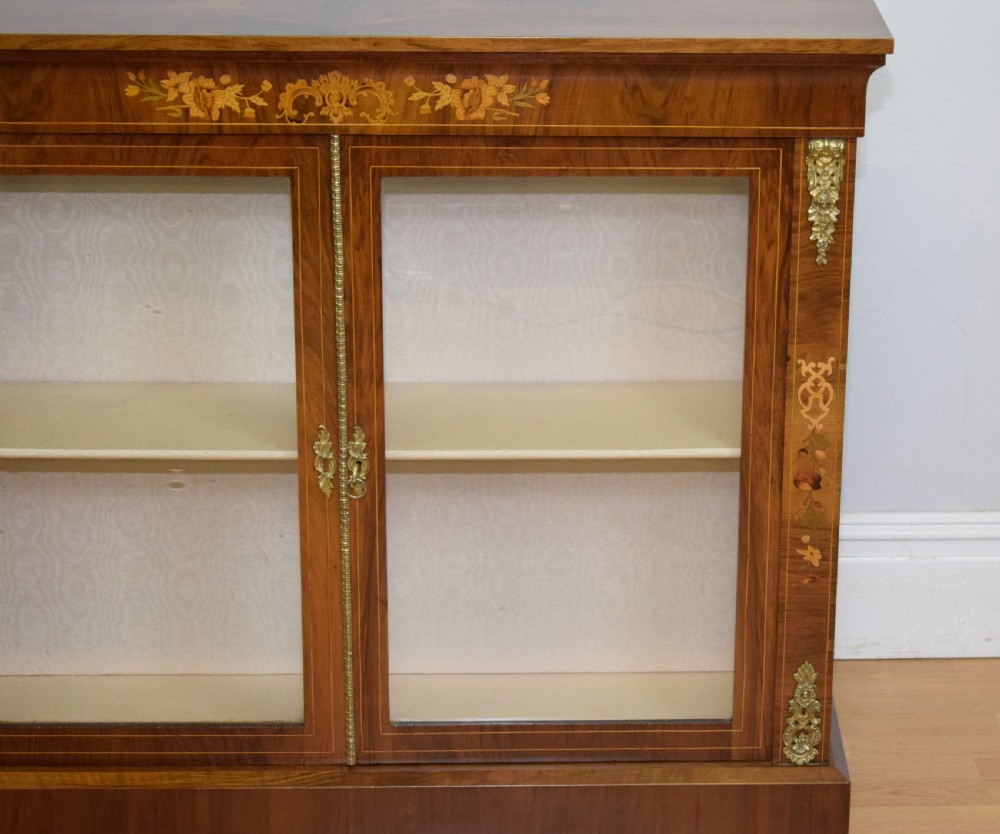 Victorian Walnut Inlaid Cabinet View VI