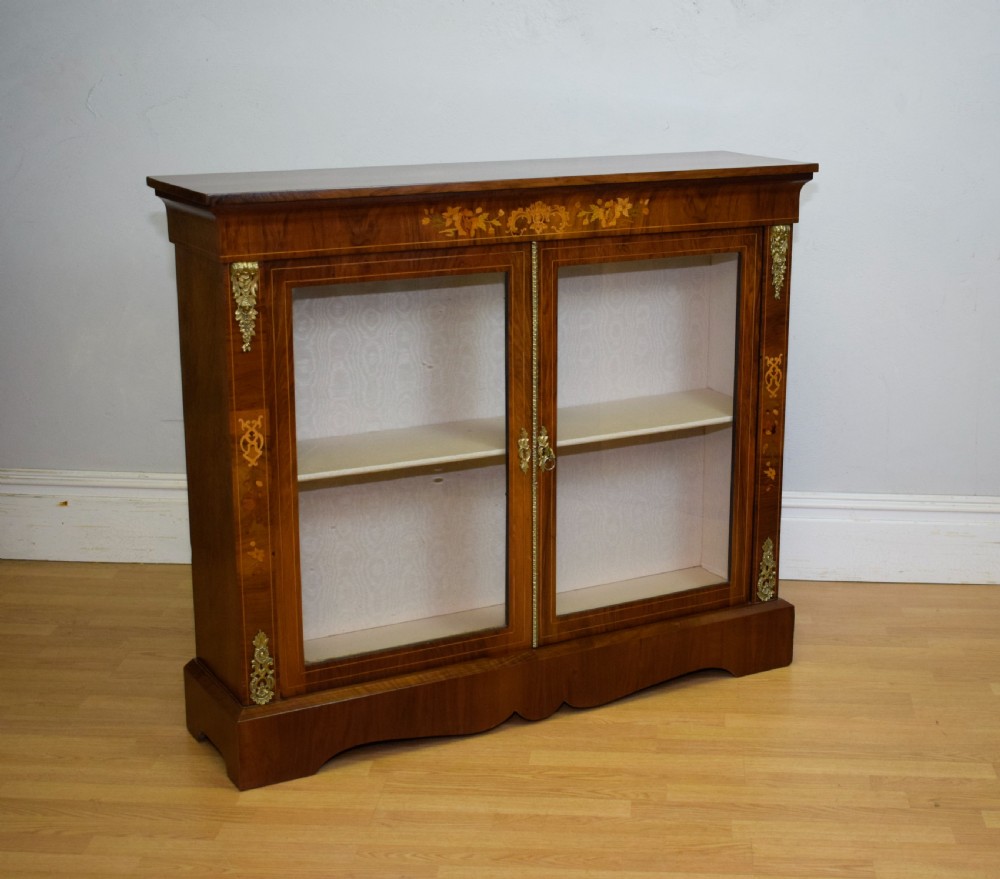Victorian Walnut Inlaid Cabinet View VIII