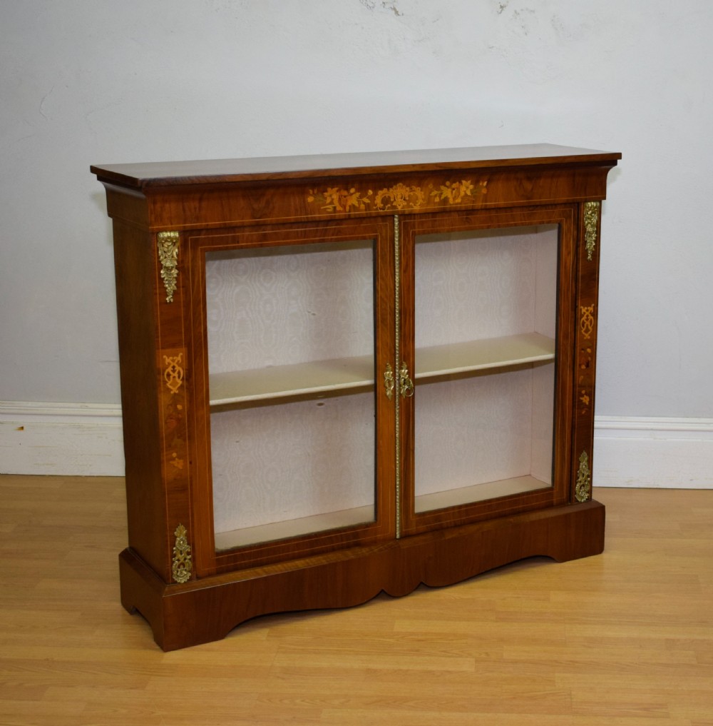 Victorian Walnut Inlaid Cabinet View IX