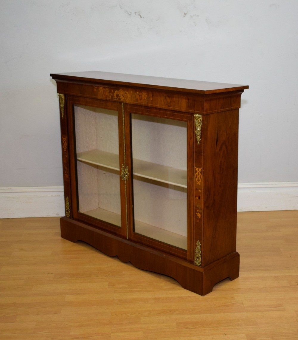 Victorian Walnut Inlaid Cabinet View XI