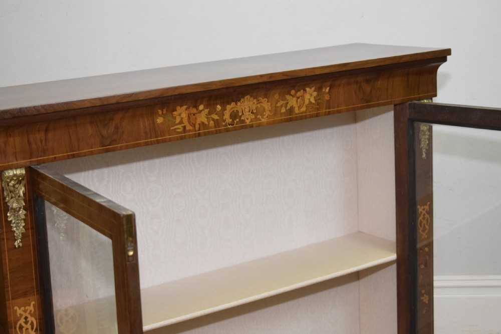 Victorian Walnut Inlaid Cabinet View XV