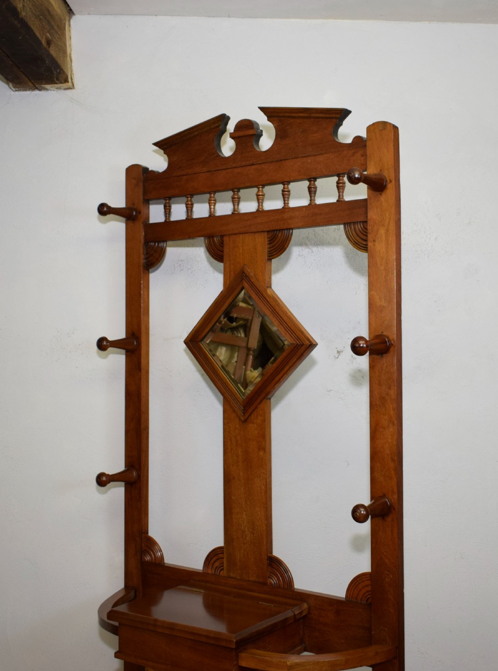  Edwardian Walnut Hall Stand View VI