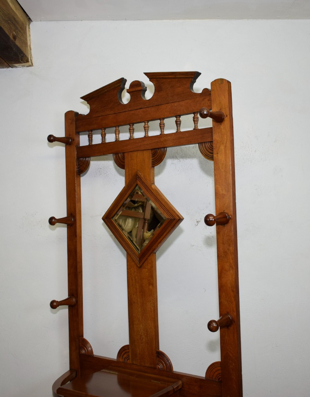  Edwardian Walnut Hall Stand View XII