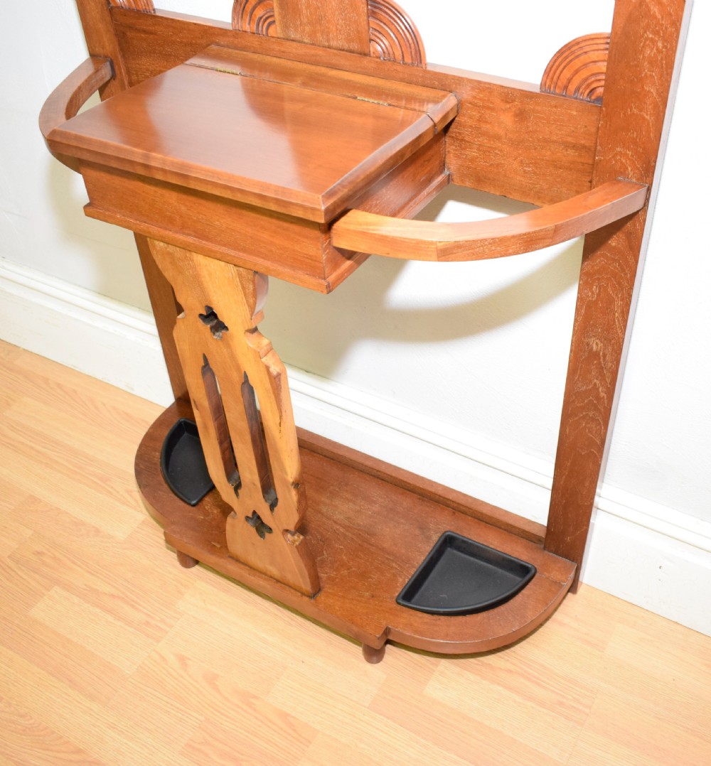  Edwardian Walnut Hall Stand View XIII
